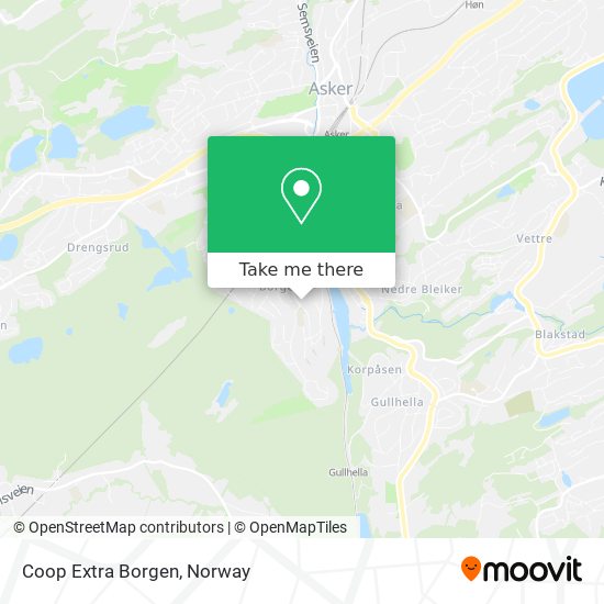 Coop Extra Borgen map