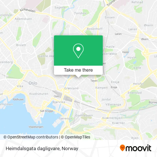 Heimdalsgata dagligvare map