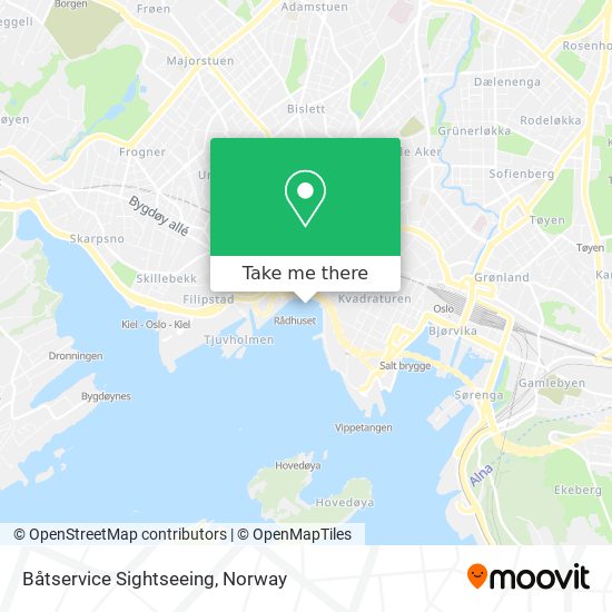 Båtservice Sightseeing map