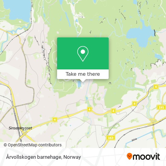 Årvollskogen barnehage map