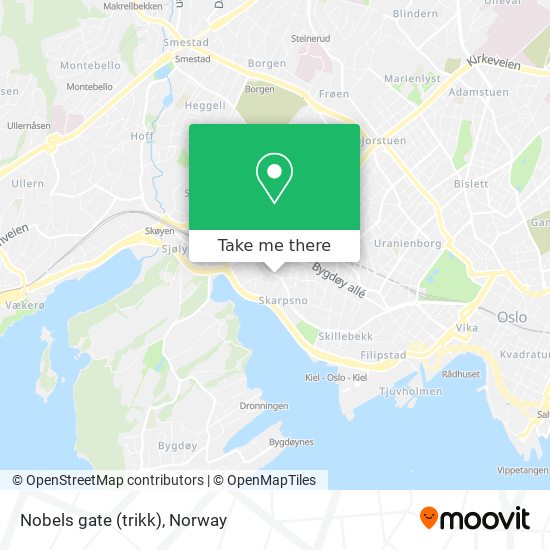 Nobels gate (trikk) map