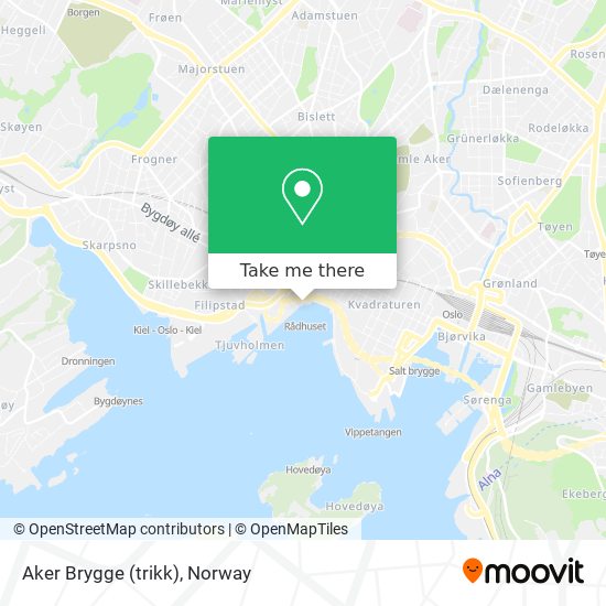 Aker Brygge (trikk) map