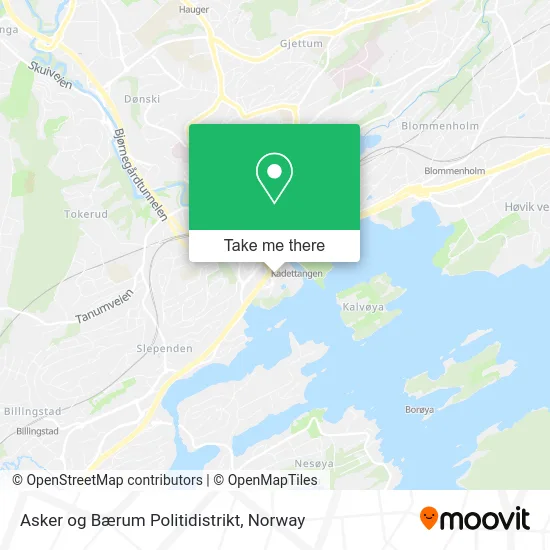 Asker og Bærum Politidistrikt map