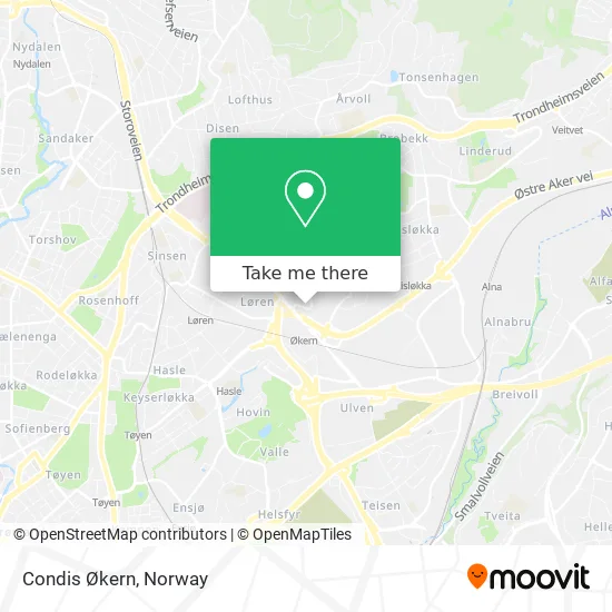 Condis Økern map