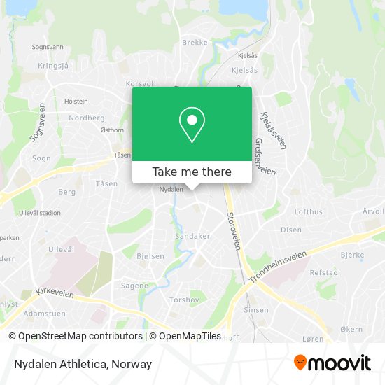 Nydalen Athletica map