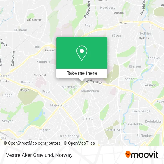 Vestre Aker Gravlund map
