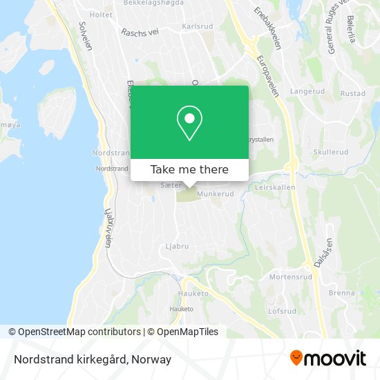 Nordstrand kirkegård map