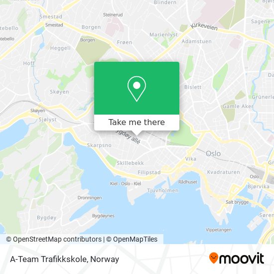 A-Team Trafikkskole map