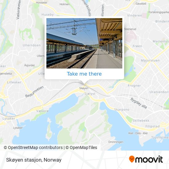 Skøyen stasjon map