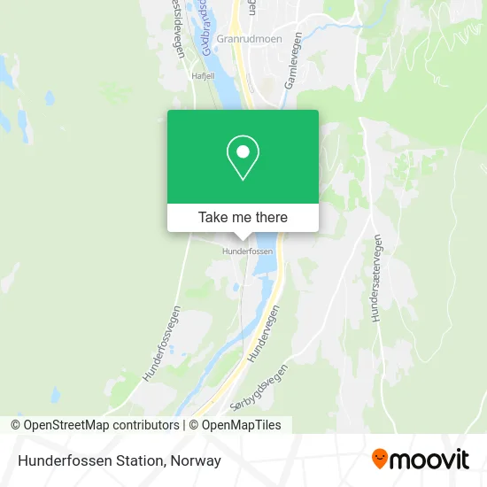 Hunderfossen Station map