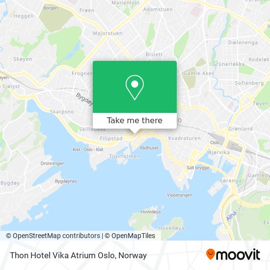 Thon Hotel Vika Atrium Oslo map
