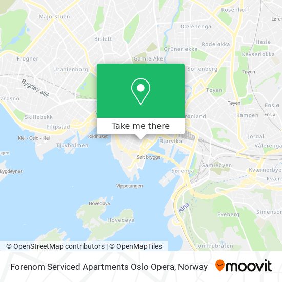 Forenom Serviced Apartments Oslo Opera map