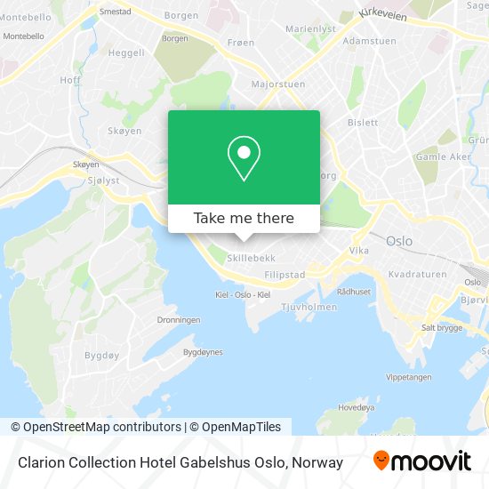 Clarion Collection Hotel Gabelshus Oslo map