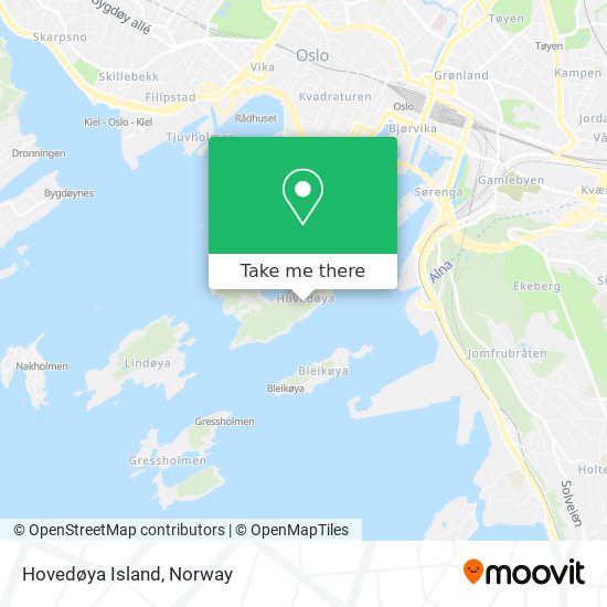 Hovedøya Island map