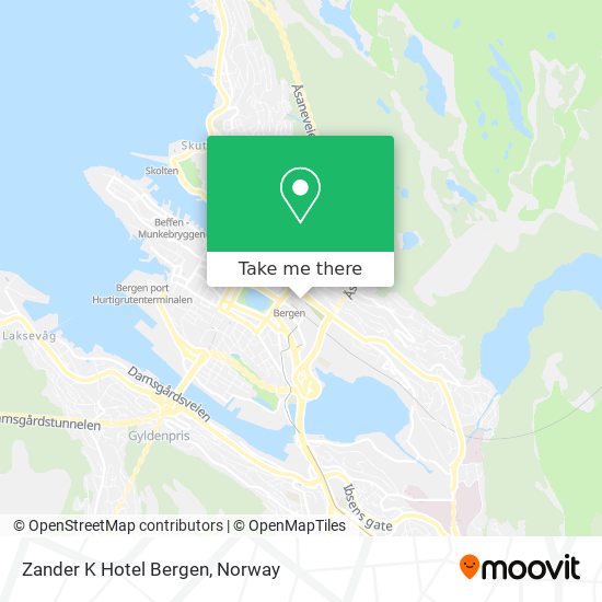 Zander K Hotel Bergen map