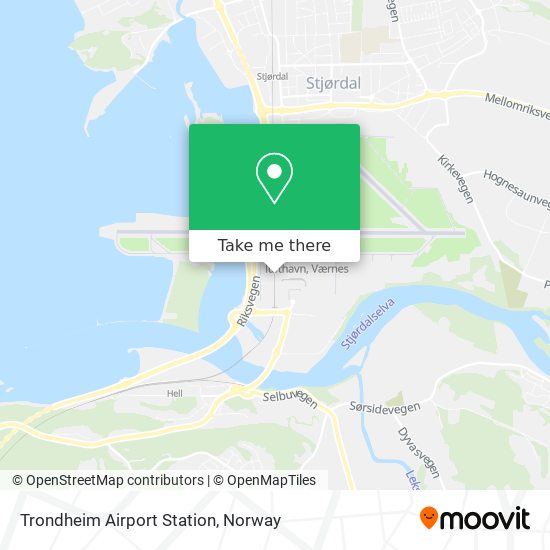 Trondheim Airport Station map