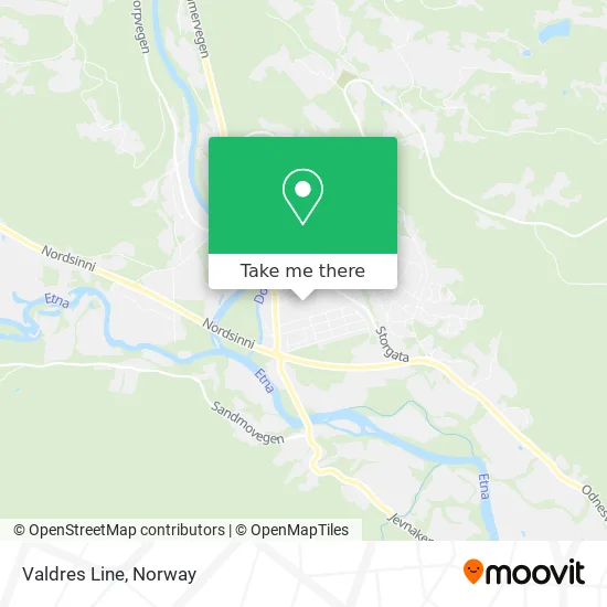 Valdres Line map