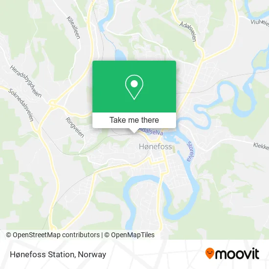 Hønefoss Station map