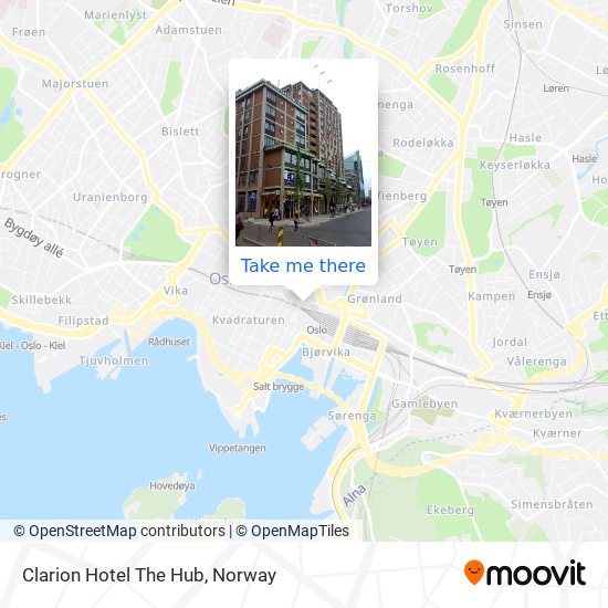 Clarion Hotel The Hub map