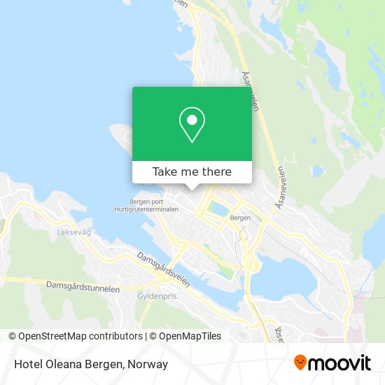 Hotel Oleana Bergen map