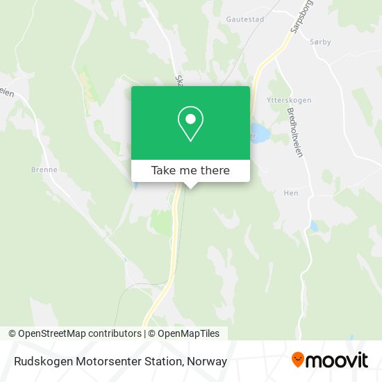 Rudskogen Motorsenter Station map
