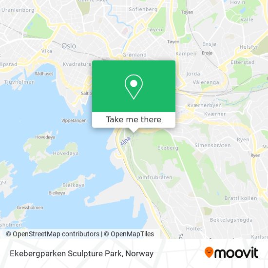 Ekebergparken Sculpture Park map
