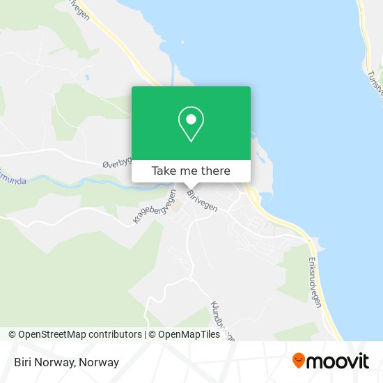 Biri Norway map