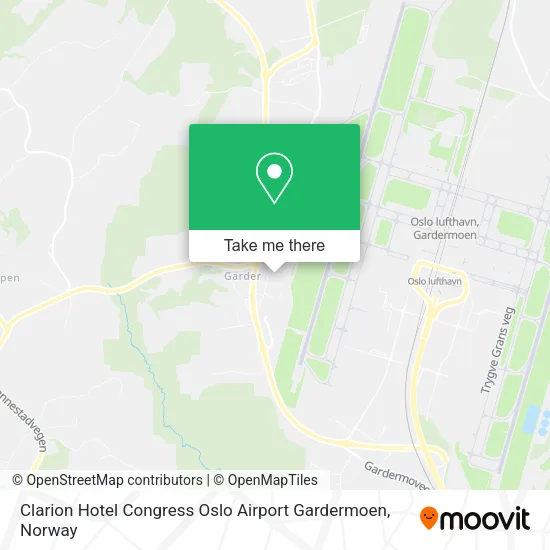 Clarion Hotel Congress Oslo Airport Gardermoen map