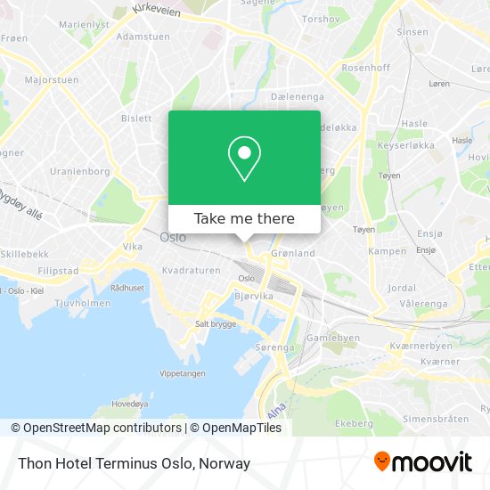 Thon Hotel Terminus Oslo map