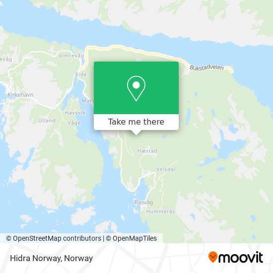 Hidra Norway map