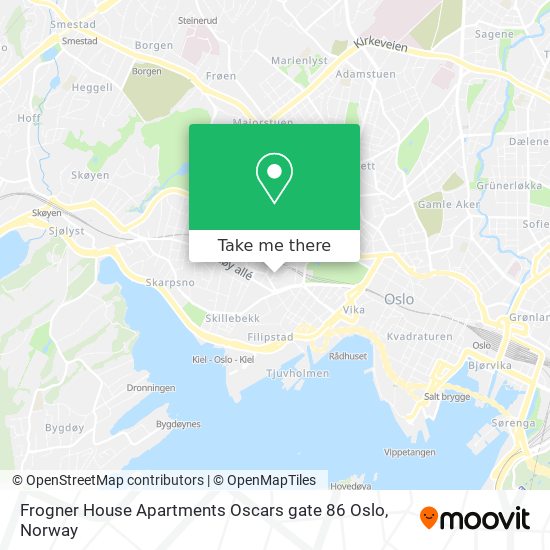 Frogner House Apartments Oscars gate 86 Oslo map