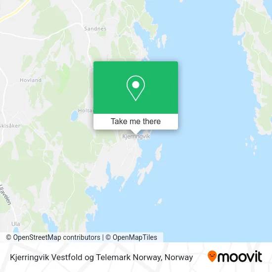 Kjerringvik Vestfold og Telemark Norway map