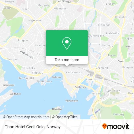 Thon Hotel Cecil Oslo map