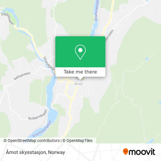 Åmot skysstasjon map