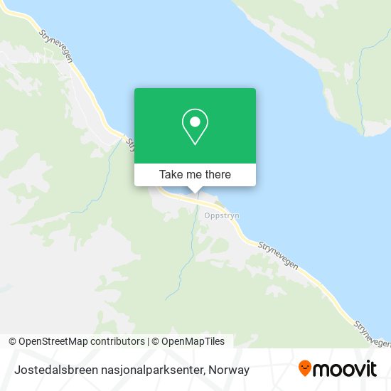 Jostedalsbreen nasjonalparksenter map