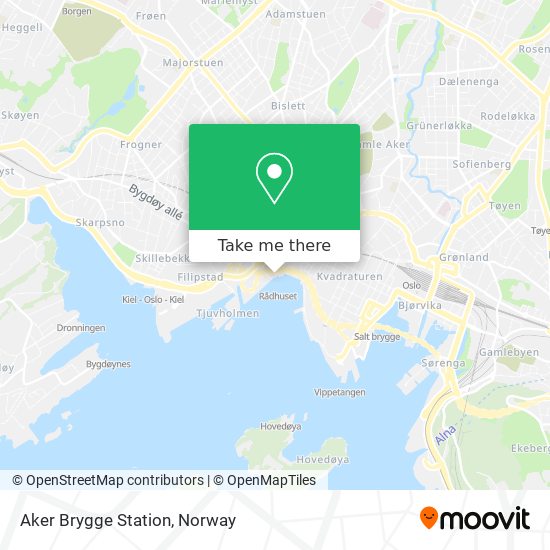 Aker Brygge Station map