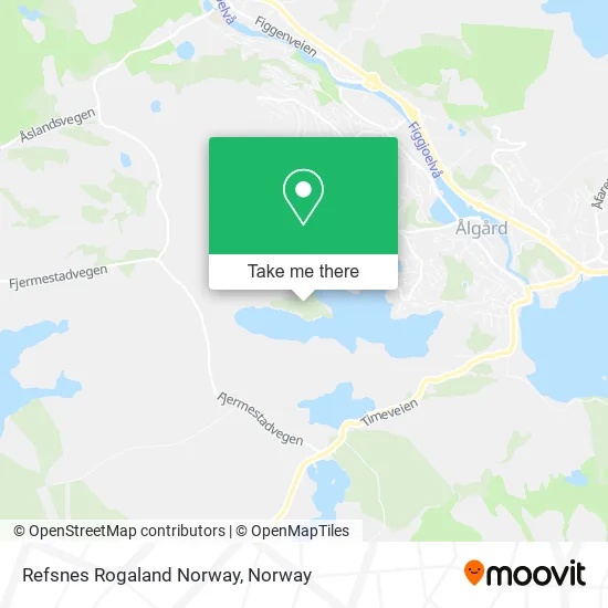 Refsnes Rogaland Norway map