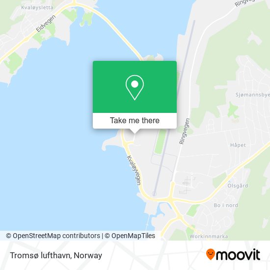 Tromsø lufthavn map