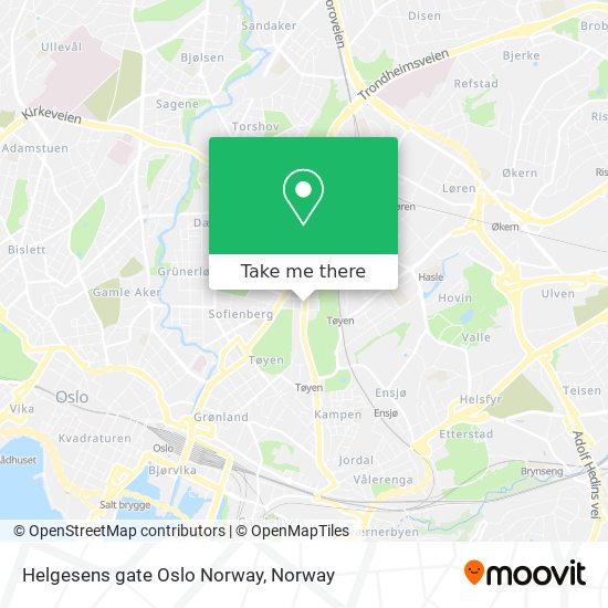 Helgesens gate Oslo Norway map