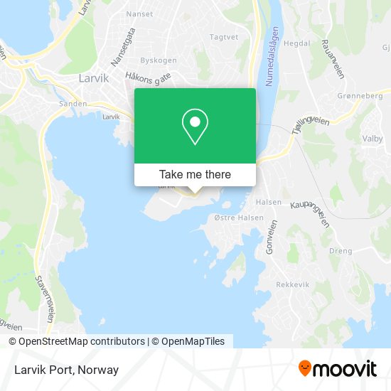 Larvik Port map