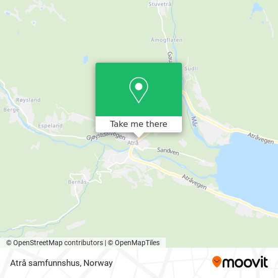 Atrå samfunnshus map