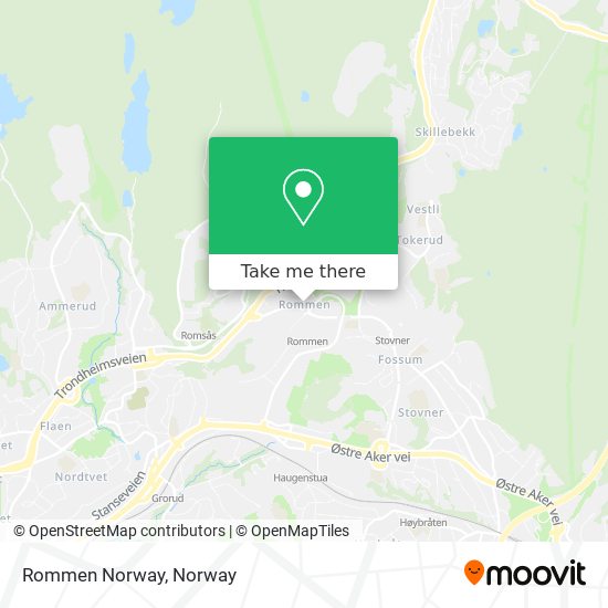 Rommen Norway map