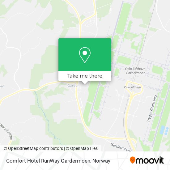 Comfort Hotel RunWay Gardermoen map