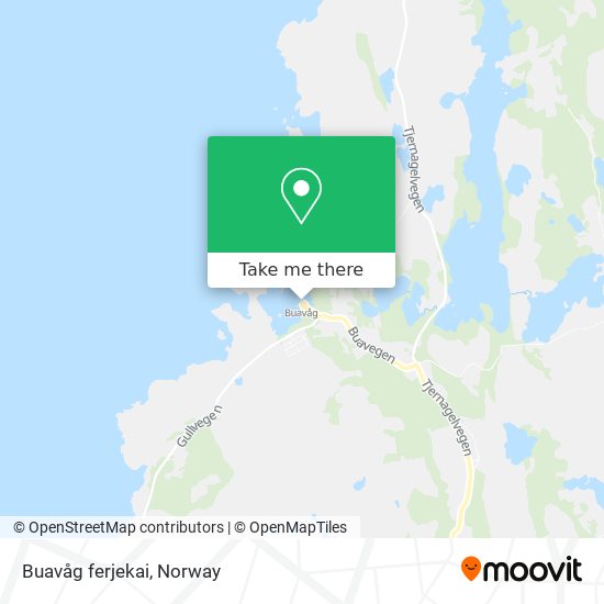 Buavåg ferjekai map