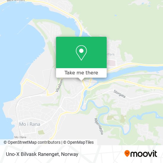 Uno-X Bilvask Ranenget map