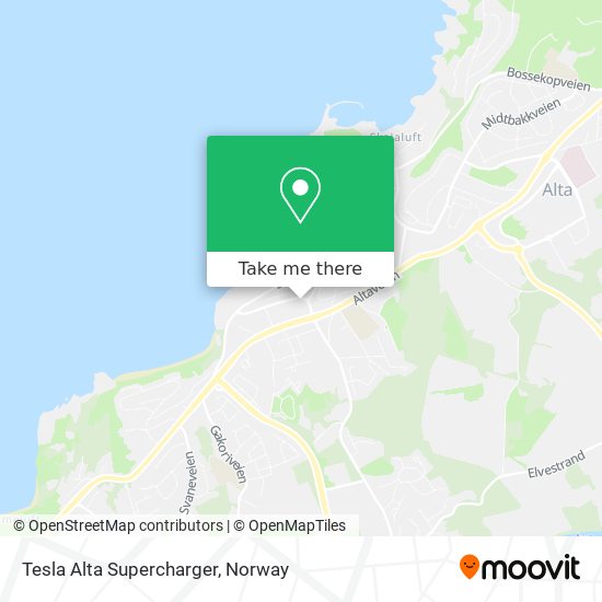 Tesla Alta Supercharger map