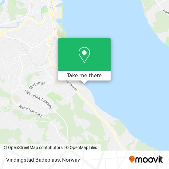 Vindingstad Badeplass map