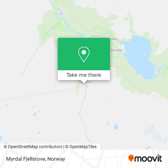 Myrdal Fjellstove map