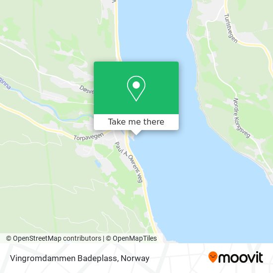 Vingromdammen Badeplass map