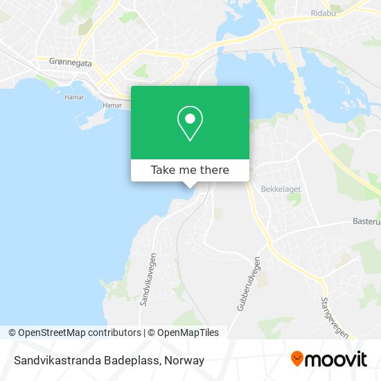 Sandvikastranda Badeplass map